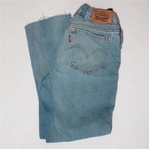 Levi's Girls High-Rise Straight Jeans in Light Blue Denim